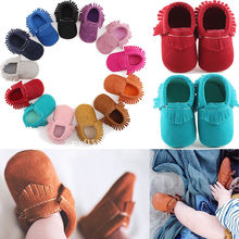 New Years Cute Baby Girls Boy Soft Sole Tassel Crib Shoes Solid Cotton Infant Toddler Walking Shoes 0-18M 2024 - buy cheap