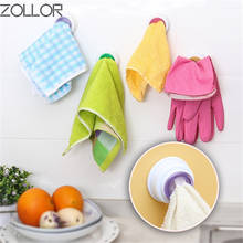 ZOLLOR Random Color Self-Adhesive Multi-Use Cloth Clip Lazy Towel Hooks Push-In Wall Mounted Towel Holder For Bathroom 2024 - buy cheap