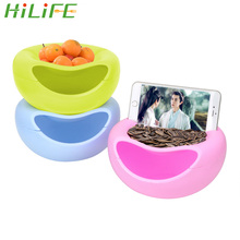 HILIFE Basket Peels Shells Fruit Skin Box Snacks Nut Melon Seeds Bowl Double Layer Candy Plate Plastic Fruit Dish 2024 - buy cheap