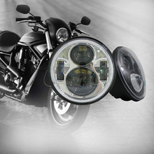 Farol halo de led para motocicleta, 5-3/4 polegadas, 5.75 polegadas, motor de motocicleta, luz de condução, holofote 2024 - compre barato