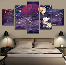 5 piece Anime Poster Natsume friends account Wall Printed Painting Home Decor Japanese Cartoon Decoration Poster Canvas 2024 - buy cheap