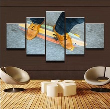 Modern Pictures Canvas Modular Poster HD Printed Wall Art 5 Pieces Home Decorative Sports Skateboarding Painting Framework 2024 - buy cheap