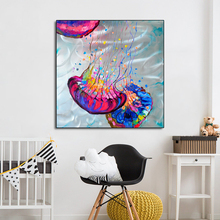 AAVV Poster and Paint Modern Abstract Colorful Jellyfish On Canvas Wall Picture Art For Living Room Home Decor No Frame 2024 - buy cheap