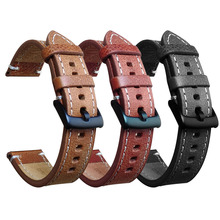 Watch Accessories Watch Strap 18mm 19mm 20mm 21mm 22mm 24mm Vintage Cow Leather Watch Band For Panerai Fossil Watchband 2024 - buy cheap
