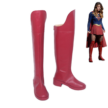 Supergirl kara danversor kara-el sapatos vermelhos para cosplay 2024 - compre barato