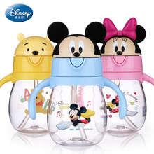 Copo de alimentação da disney para bebês, 270ml, canudo, garrafa de alimentação para bebês, para água com alça, mickey, adorável, copos ao ar livre 2024 - compre barato