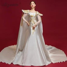 Белое модное платье для шоу, традиционное китайское вечернее платье Qi Pao, женское длинное платье Чонсам в восточном стиле, вечернее платье 2024 - купить недорого