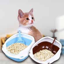 Cat Litter Box Semi-enclosed Cat Bedpan Litter Box With Shovel Cat Toilet Suitable For Cats And Small Dogs Pet Supplies 2024 - buy cheap