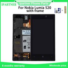 For Nokia Lumia 520 LCD with Frame Touch Screen for Nokia 520 LCD Display Digitizer Assembly Replacement 4inch N520 2024 - buy cheap