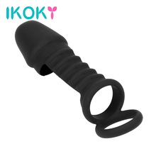 IKOKY Penis Ring Delay Ejaculation Adult Products Penis Extender Enlargement Cock Ring Soft Silicone Reusable Sex Toys for Men 2024 - buy cheap