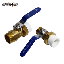 PPR Pipe Water Valve 20/25/32mm Brass Valve Water Supply Pipe Joint 1/2'' 3/4'' 1'' Male Thread Pipe Accessory Fitting Valve 2024 - buy cheap