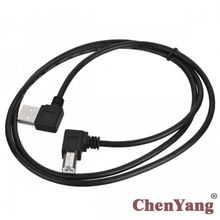 CY Chenyang B Мужской Угловой 90 градусов принтер влево Угловой USB 2,0 A Мужской кабель 50 см 100 см 2024 - купить недорого