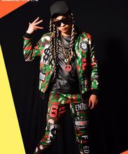M-4xl ! 2021 Men's Clothing Fashion Camouflage Collage Hip-hop Baseball Uniform Jacket Coat Singer Costumes Performance Clothing 2024 - buy cheap