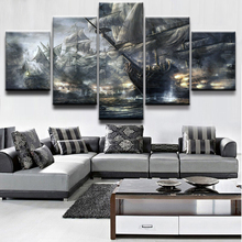 5 Panel Ships On The Sea Modern Frame Paintings Canvas Wall Art Picture Home Decoration Living Room Canvas Print Modern Painting 2024 - buy cheap