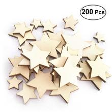 Unfinished Wooden Stars Mini Lovely Functional Wood Star Ornaments Star Craft Wood Wood Crafts for Wedding Crafts Making 2024 - buy cheap