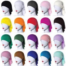 Muslim Under Scarf Hats Islamic Beanies Skullies Women Soft Inner Caps Headwrap Inner Cap Solid Color Bonnet Pile Cap Ramadan 2024 - buy cheap