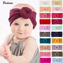 Diadema con lazo para niña y niño, turbante elástico liso, accesorios para envolver la cabeza, 21 colores, 16x9CM, 0 a 6 años, 2019 2024 - compra barato