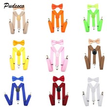 2019 Brand 8 Colors Adjustable Clip-on Braces Suspender Kids Boys Girls Formal Prom Solid Elastic Y-Shaped Strap Unisex 2024 - buy cheap