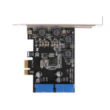 ALLOYSEED USB 3.0 PCIE PCI Express Control Card Adapter Desktop Front PCIe Transfer USB3.0 19PIN Interface Adapter Card 2024 - buy cheap