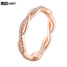 1PC Fashion Gold Silver Twist Crystal Ring Charm Women's Jewelry Wedding Bands Engagement Ring 2024 - buy cheap