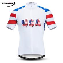 Weimostar 2021 Summer Cycling Jersey Pro Team USA Bicycle Cycling Clothing Quick Dry MTB Bike Jersey Racing Sport Bicycle Shirt 2024 - buy cheap