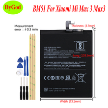 DyGod 5400-5500mAh BM51 Замена батареи для Xiaomi Mi Max 3 Max 3 батареи Bateria телефон + Инструменты 2024 - купить недорого