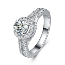 Anéis românticos de prata esterlina 925, acessórios de aliança de casamento para mulheres e homens 2024 - compre barato