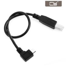 CY правый угловой 90 градусов микро USB OTG к стандарту B Тип принтер сканер жесткий диск кабель 30 см 2024 - купить недорого