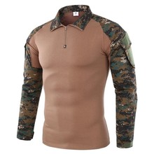 Camuflado de manga longa 3xg, uniforme militar, tático, respirável, treinamento de acampamento, caça, fãs do exército, camisa de roupas 2024 - compre barato