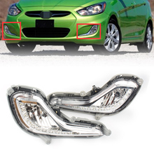 Car LED Daytime Running Lights DRL LED Fog Lamp Light For HYUNDAI Accent Solaris Verna 2012 2013 Car Parts ABS Accessories 2024 - buy cheap
