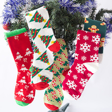 Christmas Socks Women Cartoon Funny Cute Winter Female & Hosiery Cotton Square Foot Personality Socks Harajuku Kawaii Ukraine 2024 - buy cheap