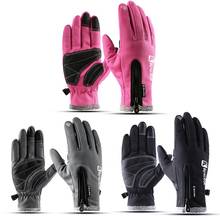 Зимние велосипедные перчатки BIKEIN, теплые ветрозащитные велосипедные перчатки с полным пальцем, Нескользящие велосипедные перчатки с сенсорным экраном для мужчин и женщин 2024 - купить недорого