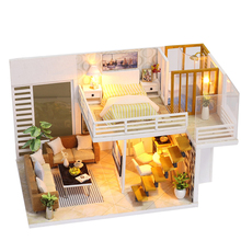 Miniature Super Mini Size Doll House Model Building Kits Wooden Furniture Toys DIY Dollhouse Girl Bedroom Simple and Elegant 2024 - buy cheap