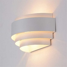 Modern Art Wall Lamp LED Stratification Sconce with E27 Bulb Base Iron Decor Lamps for Living room Bedroom Theater Hallway Stair 2024 - buy cheap