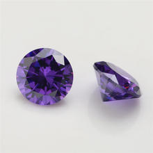 10pcs/lot 4.0~20mm Round Shape Loose CZ Stone Violet Zirconia Synthetic Stone AAAAA Quality For Jewelry DIY stone 2024 - buy cheap