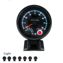 Tacho-tacômetro universal para carro e gasolina, 3.75 polegadas, 7 leds, mudança de cores, 0-8000 rpm, 4, 3 e 4 cilindros 2024 - compre barato
