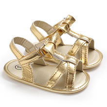 2019 summer new gold color baby girls summer shoes rubber sole infant toddler first walkers girls summer shoes 2024 - buy cheap