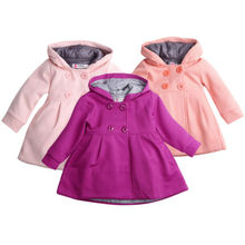 Тренчкот с капюшоном для маленьких девочек, осенне-зимняя ветровка, парка, куртка, детская верхняя одежда 2024 - купить недорого