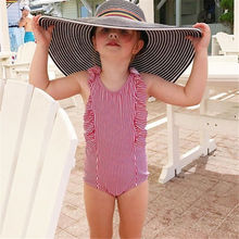 Newborn Baby Girl Ruffles Striped Swimwear Swimsuit Bathing Suit Beach Costume 0-24M 2024 - buy cheap