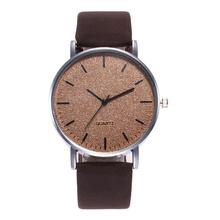 Simple Fashion Men Women Wristwatch Round Dial Number Free Quartz Faux Leather Band Wrist Watch Ladies Female Male Gifts Watches 2024 - buy cheap
