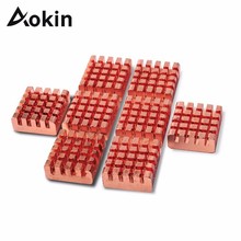 Aokin-disipador de calor de cobre para ordenador, Enfriador de refrigeración para Raspberry Pi, VGA, RAM, 8 unids/set por Set 2024 - compra barato