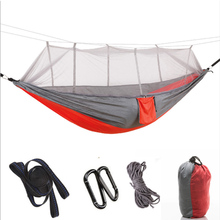 Rede de acampamento para 1-2 pessoas, rede portátil com mosquiteiro, cama de pendurar, tecido de paraquedas de alta resistência, swing para dormir 2024 - compre barato