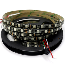 12V 60LEDs/m RGB Pixel LED Strip WS2811 Pixel Light,5050 SMD 20Pixels/m with 20pcs WS2811 IC,5M/Roll,Black PCB,Waterproof IP65 2024 - buy cheap