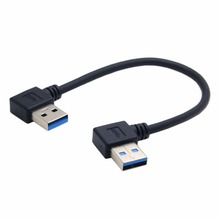 Zihan USB 3.0 Type A Male 90 Degree Left Angled to USB 3.0 A Type Right Angled Extension Cable 2024 - buy cheap