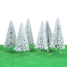 10pcs Mini Plastic Green Cedar Trees Scale Architectural Models Train Railroad Landscape Scenery Layout Garden Decoration Tree 2024 - buy cheap