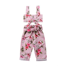 PUDCOCO Newborn Kid Baby Girls Bow Sleeveless Tops Long Pants Outfits Cotton Summer Beach Clothes Set 1-5T 2024 - buy cheap