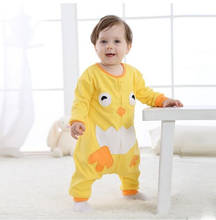 2018 Newborn Infant Baby Clothes Pure Cotton Yellow Chicken Romper Hooded Jumpsuit Onesie Cosplay Boys Girls Spring Costume 2024 - buy cheap