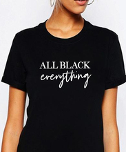 All Black Everything Tee Women Tumblr Grunge T-shirt Harajuku Ulzzang Graphic Shirt 90s Girls Tops Tee Summer Fashion Outfits 2024 - buy cheap