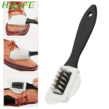Hilife-escova para sapatos, ferramenta de limpeza em forma de s, multifuncional, 3 lados, com fio de cobre, para sapatos 2024 - compre barato