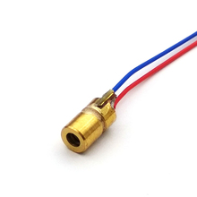 Diodo láser de 650nm, 6mm, 3V, 5mW, módulo de diodo de punto láser ajustable, cabezal de cobre rojo, 3v 2024 - compra barato